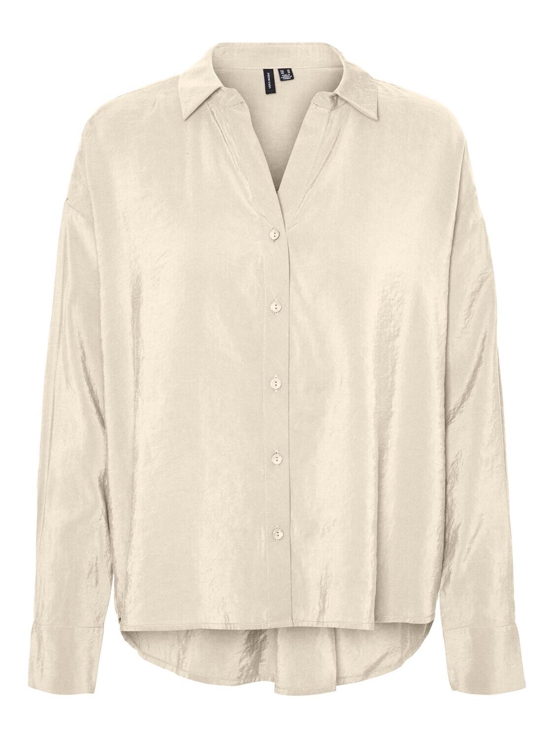 VMQUEENY LS OVERSIZE SHIRT WVN GA NOOS Antique White