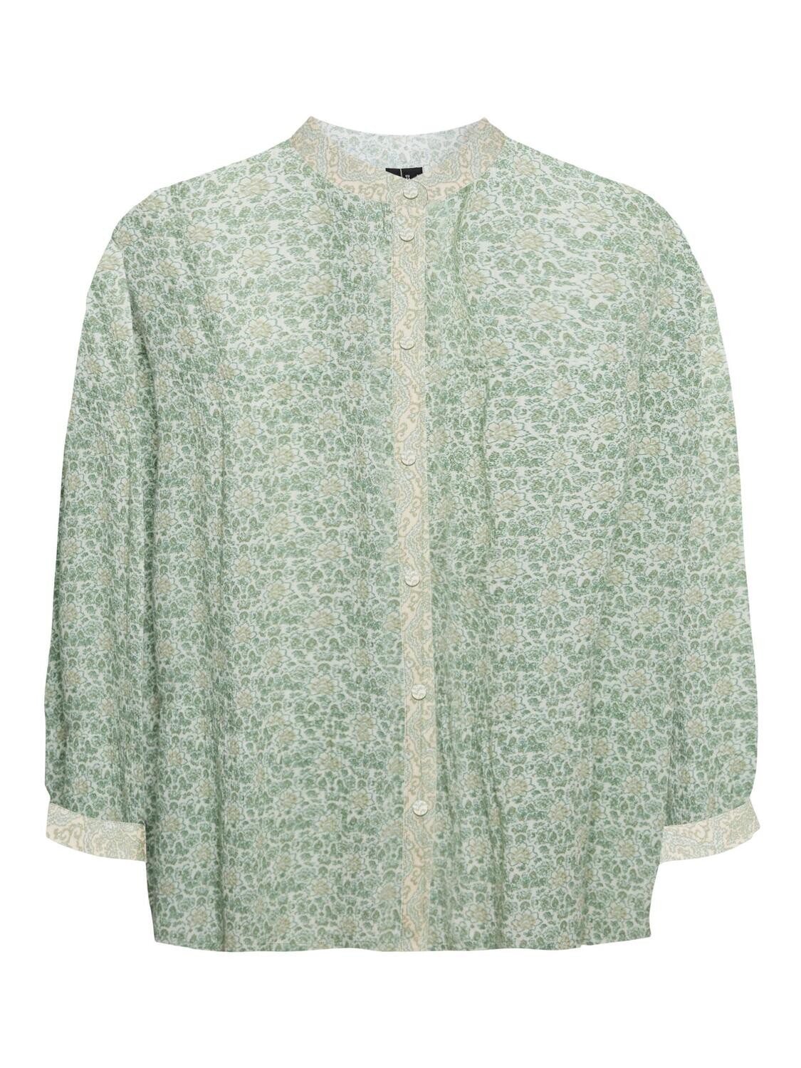 VMBANI 3/4 SHIRT WVN EXP Meadow Mist-LODEN FROST BANI