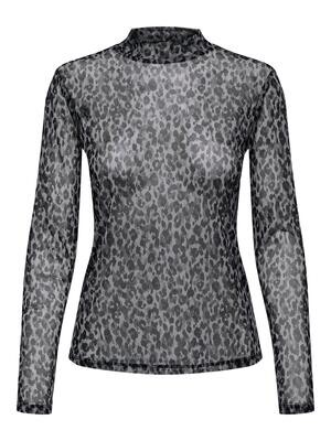 JDYELSA L/S HIGHNECK MESH TOP JRS Black-LEO
