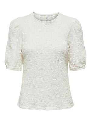 ONLNINA S/S O-NECK TOP CC JRS Cloud Dancer