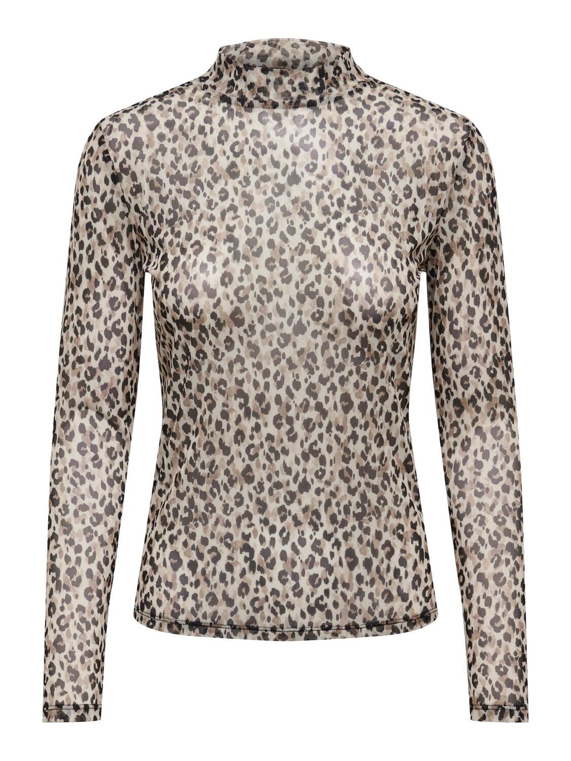 JDYELSA L/S HIGHNECK MESH TOP JRS Angora-LEO