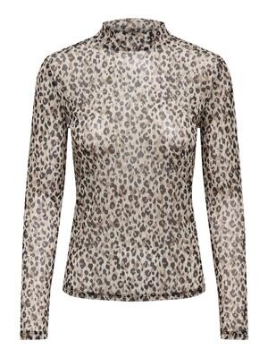 JDYELSA L/S HIGHNECK MESH TOP JRS Angora-LEO