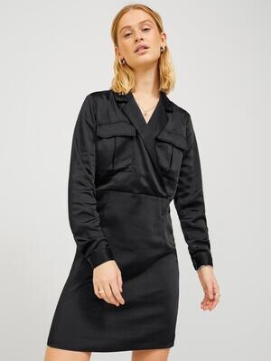 JXELLA LS SATIN DRESS Black