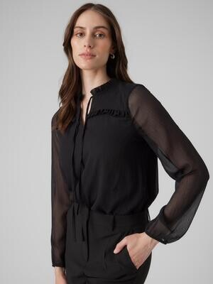 VMMILLA LS TOP WVN GA NOOS Black