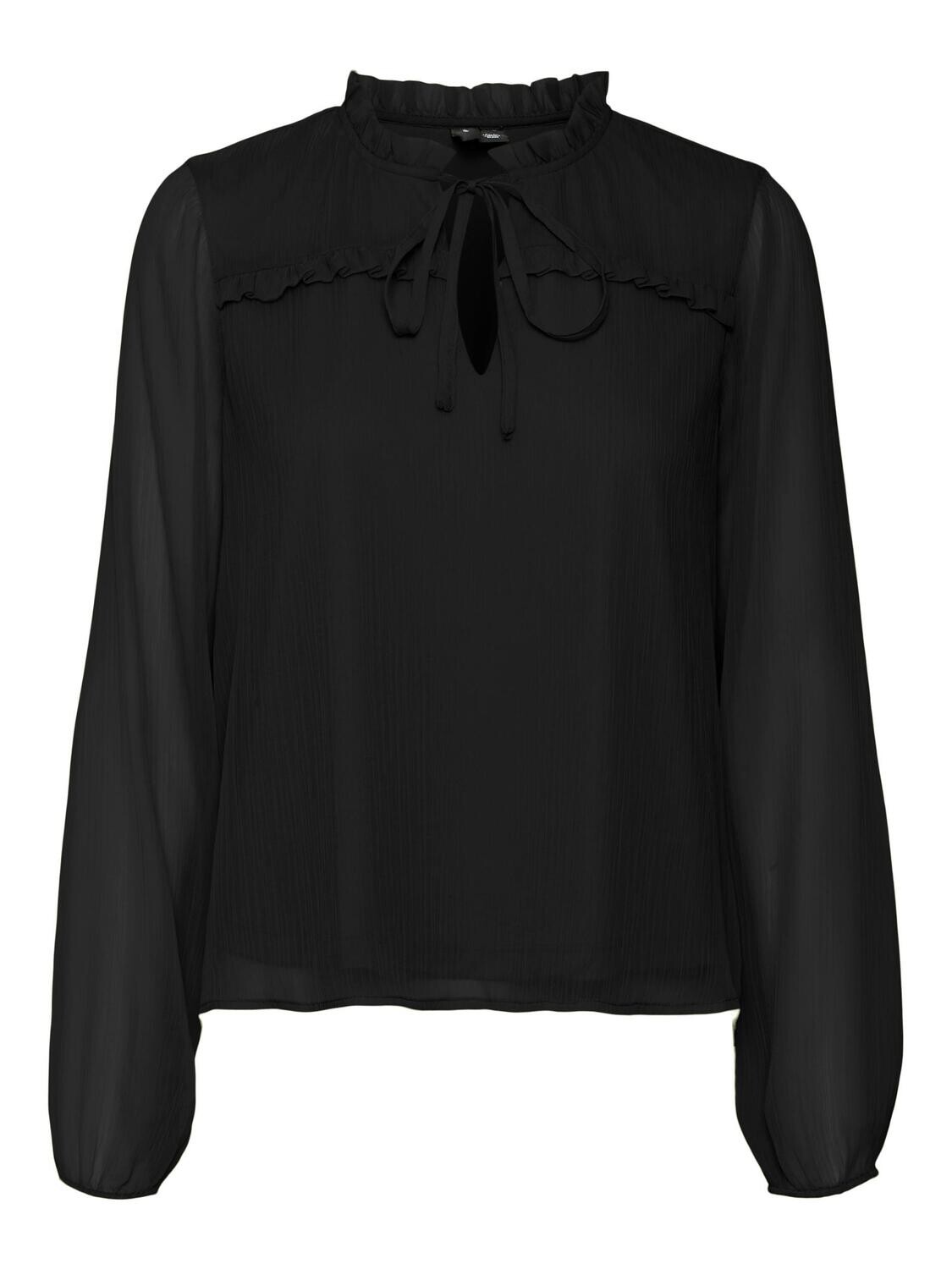 VMMILLA LS TOP WVN GA NOOS Black