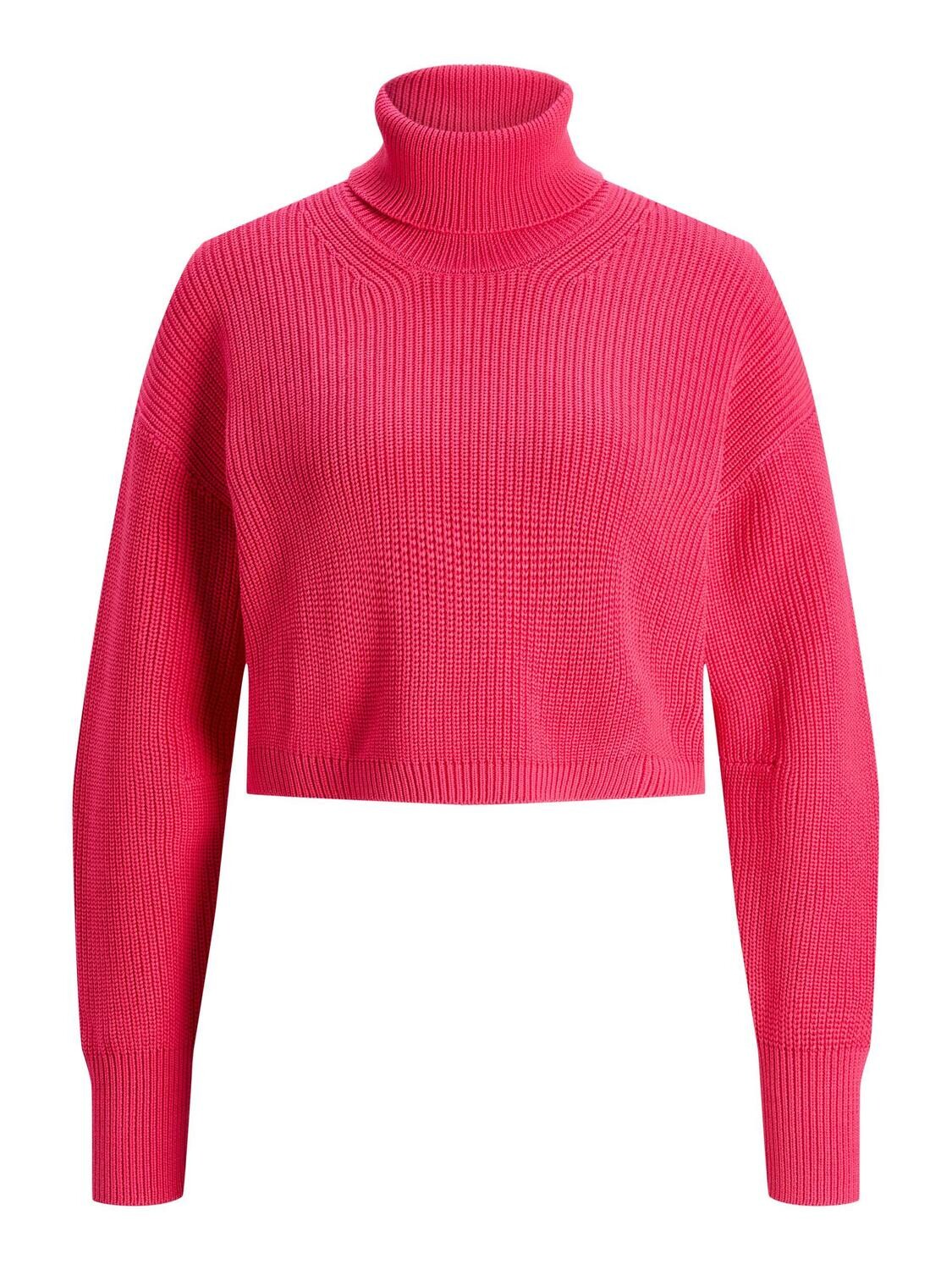 JXLIV TWIST CROP HIGH NECK KNIT Raspberry Sorbet