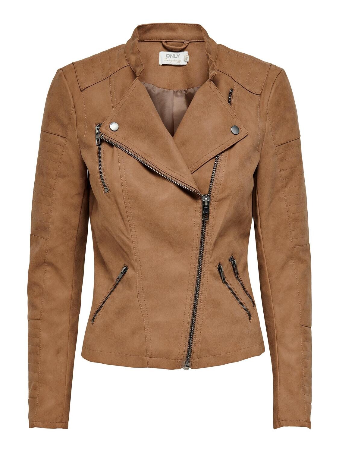 ONLAVA FAUX LEATHER BIKER OTW NOOS Toasted Coconut