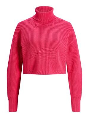 JXLIV TWIST CROP HIGH NECK KNIT Raspberry Sorbet