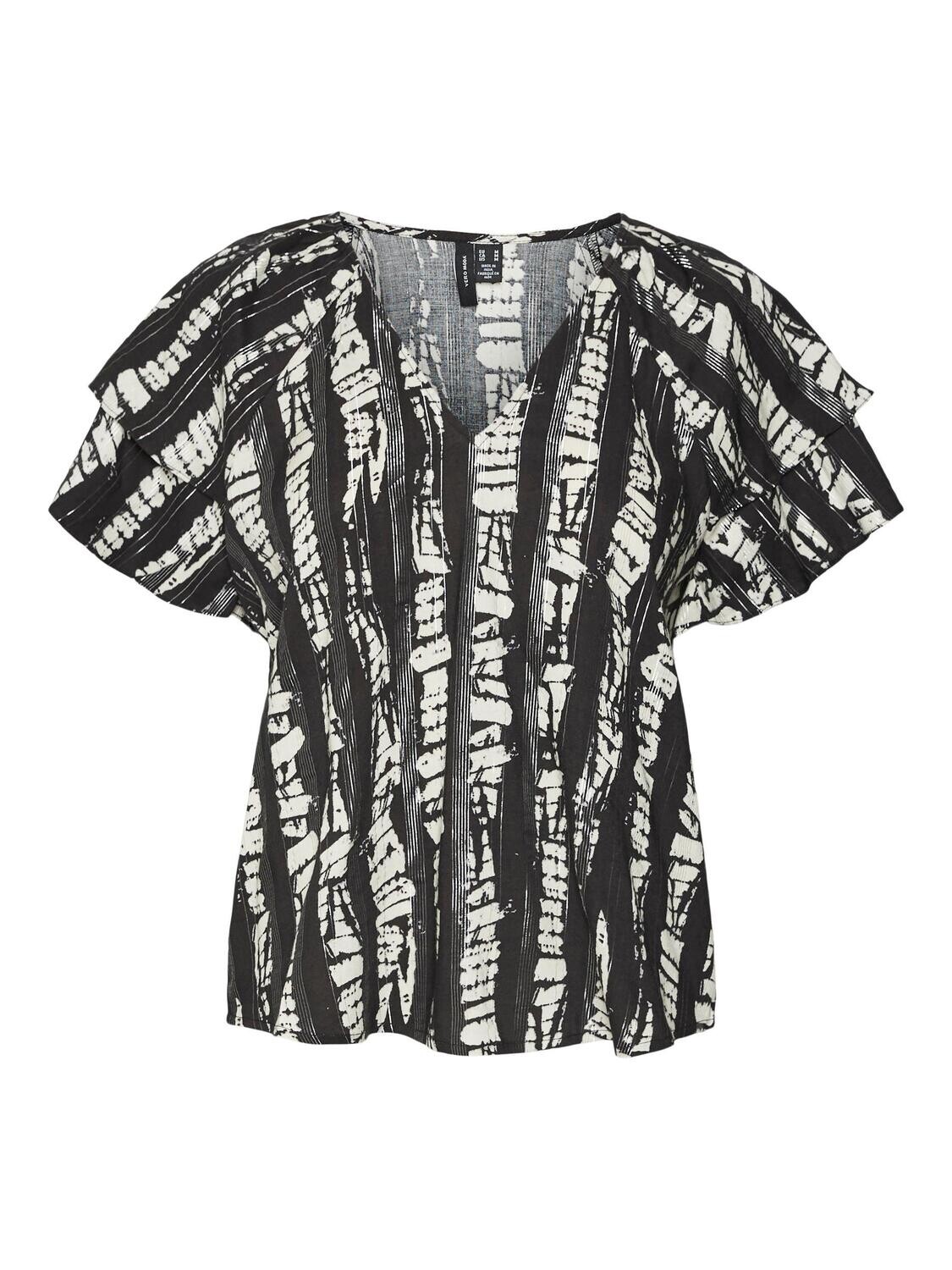 VMCEVI S/S TOP WVN LCS Black-CEVI W. LUREX