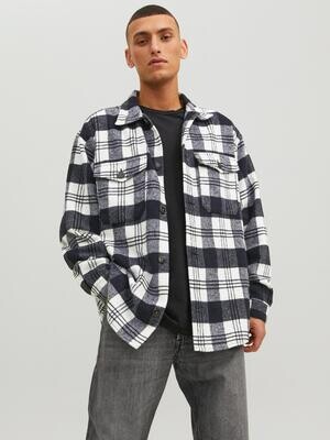 JOROLLIE CHECK OVERSHIRT LS SN Navy Blazer