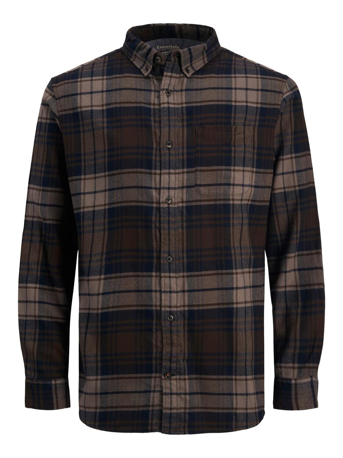 JJECLASSIC CHECK SHIRT L/S AU22 SN Black Coffee/SLIM FI
