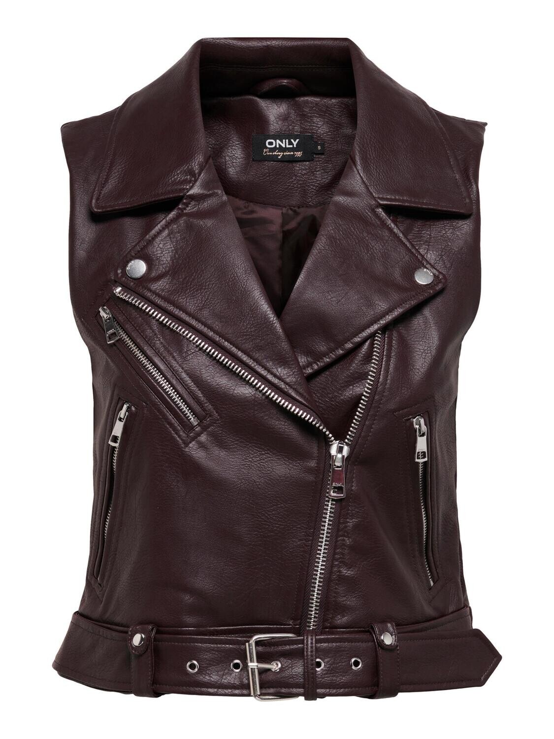 ONLVERA FAUX LEATHER WAISTCOAT OTW NOOS Mole