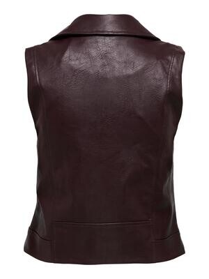 ONLVERA FAUX LEATHER WAISTCOAT OTW NOOS Mole