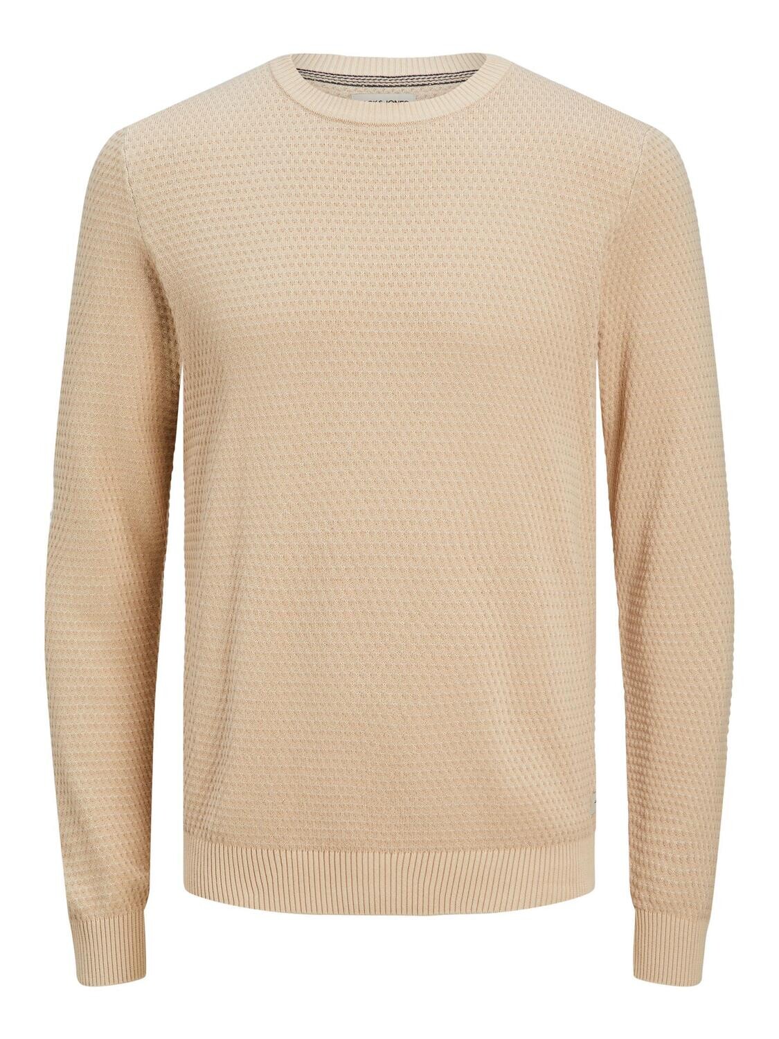 JJEATLAS KNIT CREW NECK NOOS Oatmeal