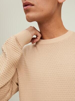 JJEATLAS KNIT CREW NECK NOOS Oatmeal