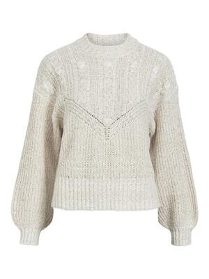 OBJNOVA STELLA CABLE KNIT PULLOVER NOOS Humus/MELANGE