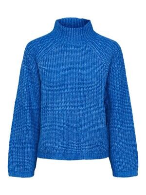 PCNELL LS HIGH NECK KNIT NOOS French Blue