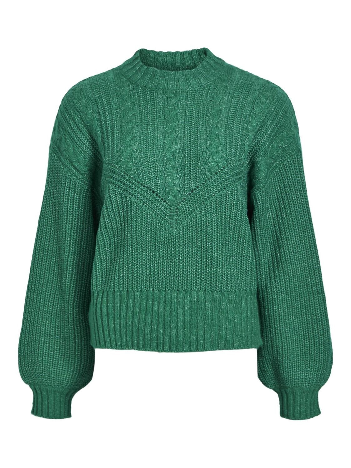 OBJNOVA STELLA CABLE KNIT PULLOVER NOOS Lush Meadow/MELANGE