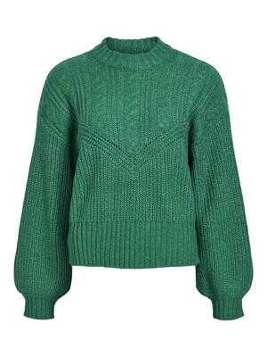 OBJNOVA STELLA CABLE KNIT PULLOVER NOOS Lush Meadow/MELANGE