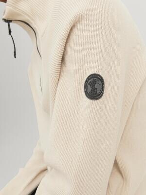 JCOFILO KNIT HALF ZIP SN Moonbeam