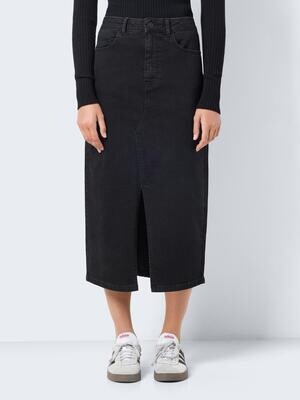 NMKATH NW SLIT MIDI SKIRT VI478BL NOOS Black Denim