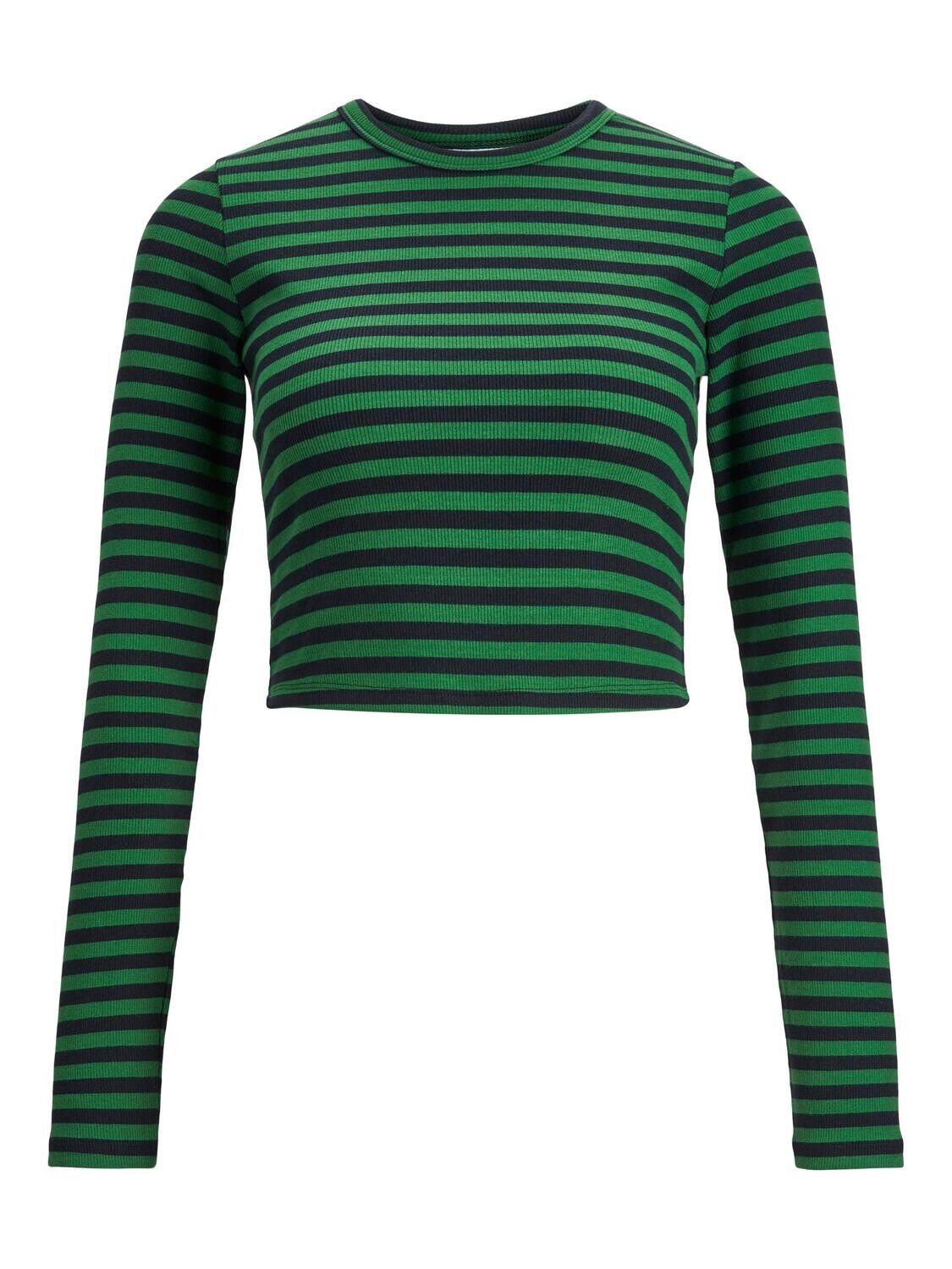 JXFELINE STR LS STRIPE RIB TEE JRS Black-FORMAL GARDEN