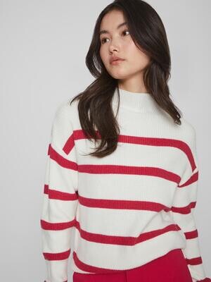 VIRIL MOCKNECK L/S KNIT RIB TOP 2- NOOS White Alyssum-LOVE POTION