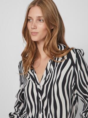VIFINI BUTTON L/S SHIRT - NOOS Black-ELINO W. WHITE SAND