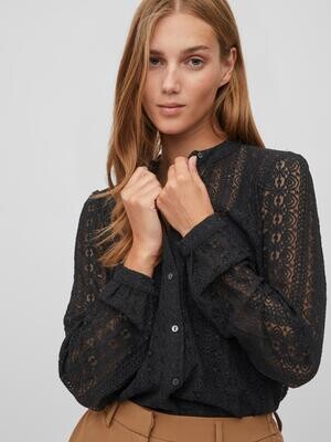 VICHIKKA LACE L/S SHIRT- NOOS Black