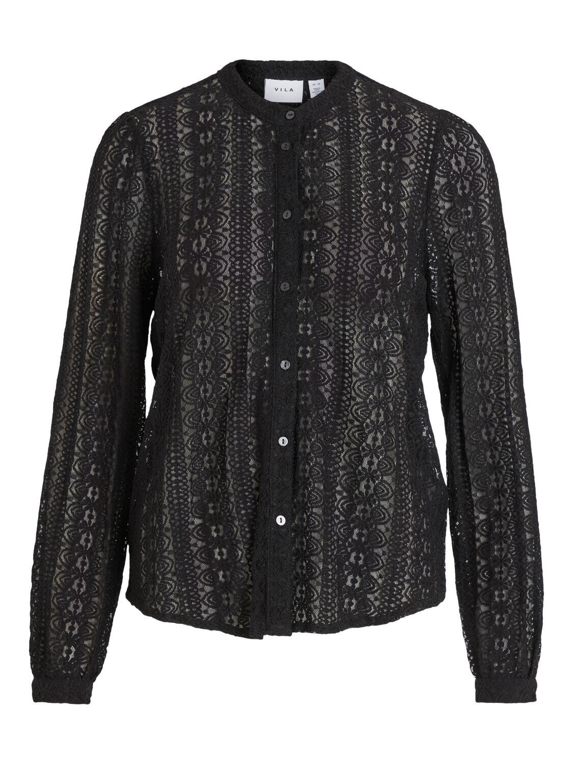 VICHIKKA LACE L/S SHIRT- NOOS Black