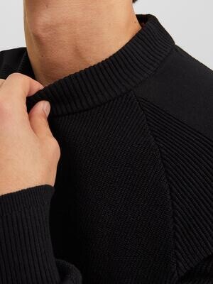 JCOFILO KNIT MOCK NECK SN Black