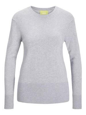 JXLARA SOFT CREW NECK KNIT SN Light Grey Melange