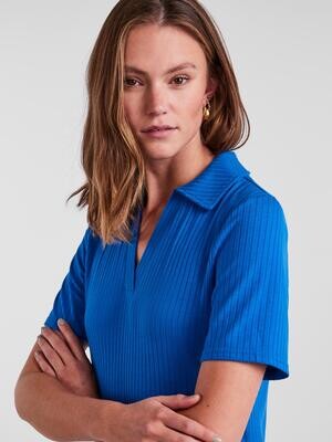 PCKYLIE SS POLO MIDI DRESS NOOS Princess Blue