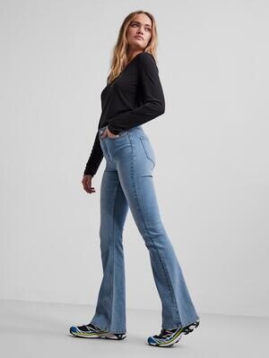 PCPEGGY FLARED HW JEANS LB NOOS BC Light Blue Denim