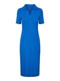 PCKYLIE SS POLO MIDI DRESS NOOS Princess Blue