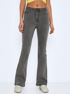 NMSALLIE HW FLARED JEANS VI216LG NOOS Light Grey Denim