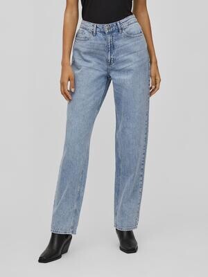 VIKELLY JAF HW STRAIGHT JEANS-NOOS Light Blue Denim-Wash lbd065
