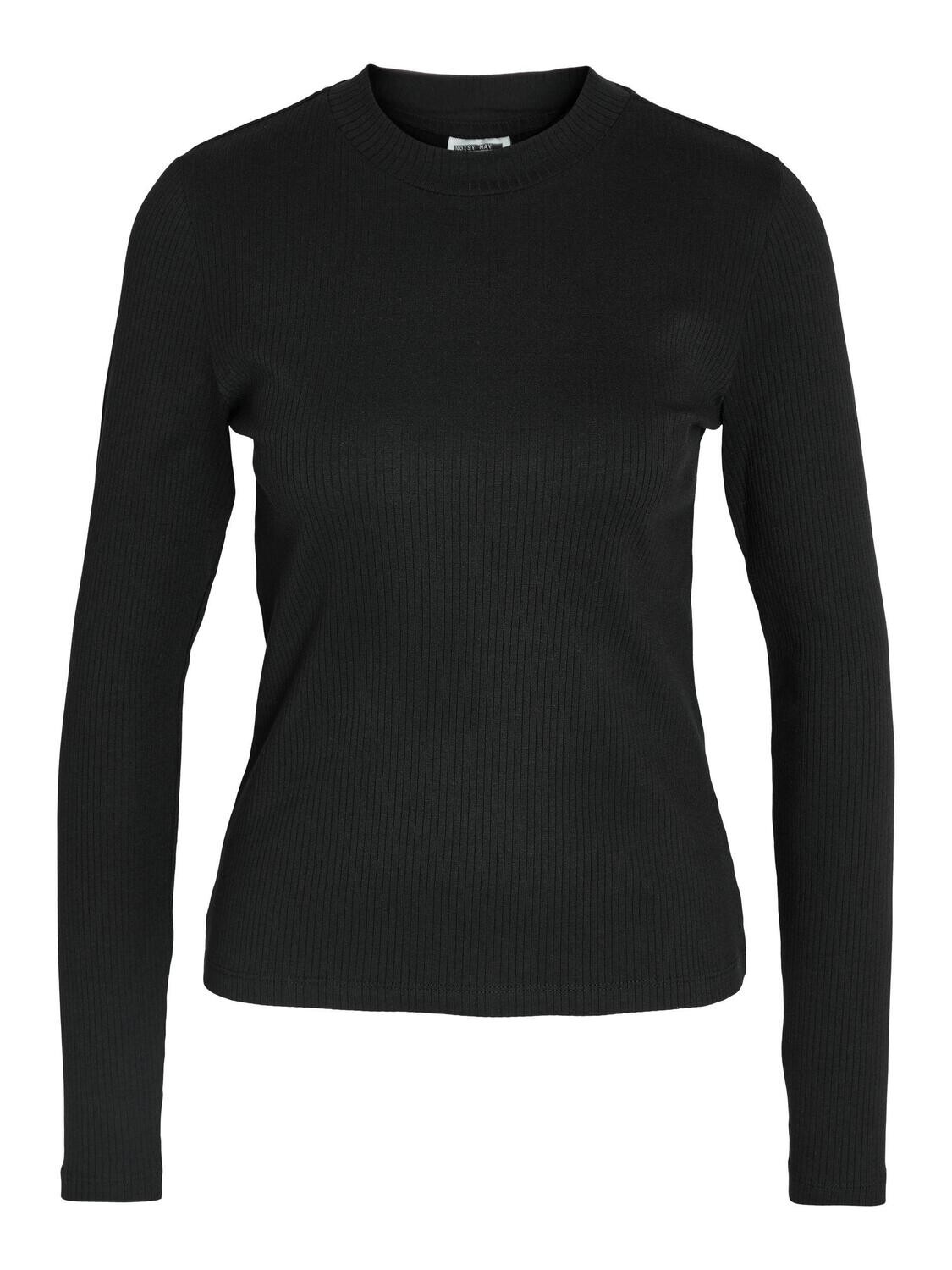 NMELINOR L/S MEDIUM NECK TOP Black