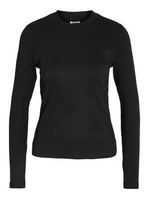 NMELINOR L/S MEDIUM NECK TOP Black