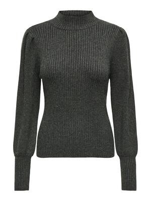 ONLKATIA L/S HIGHNECK PULLOVER KNT NOOS Dark Grey Melange