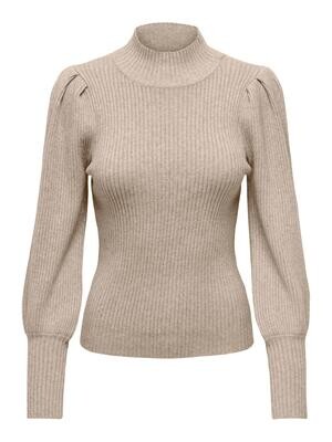 ONLKATIA L/S HIGHNECK PULLOVER KNT NOOS Mocha Meringue-W. MELANGE