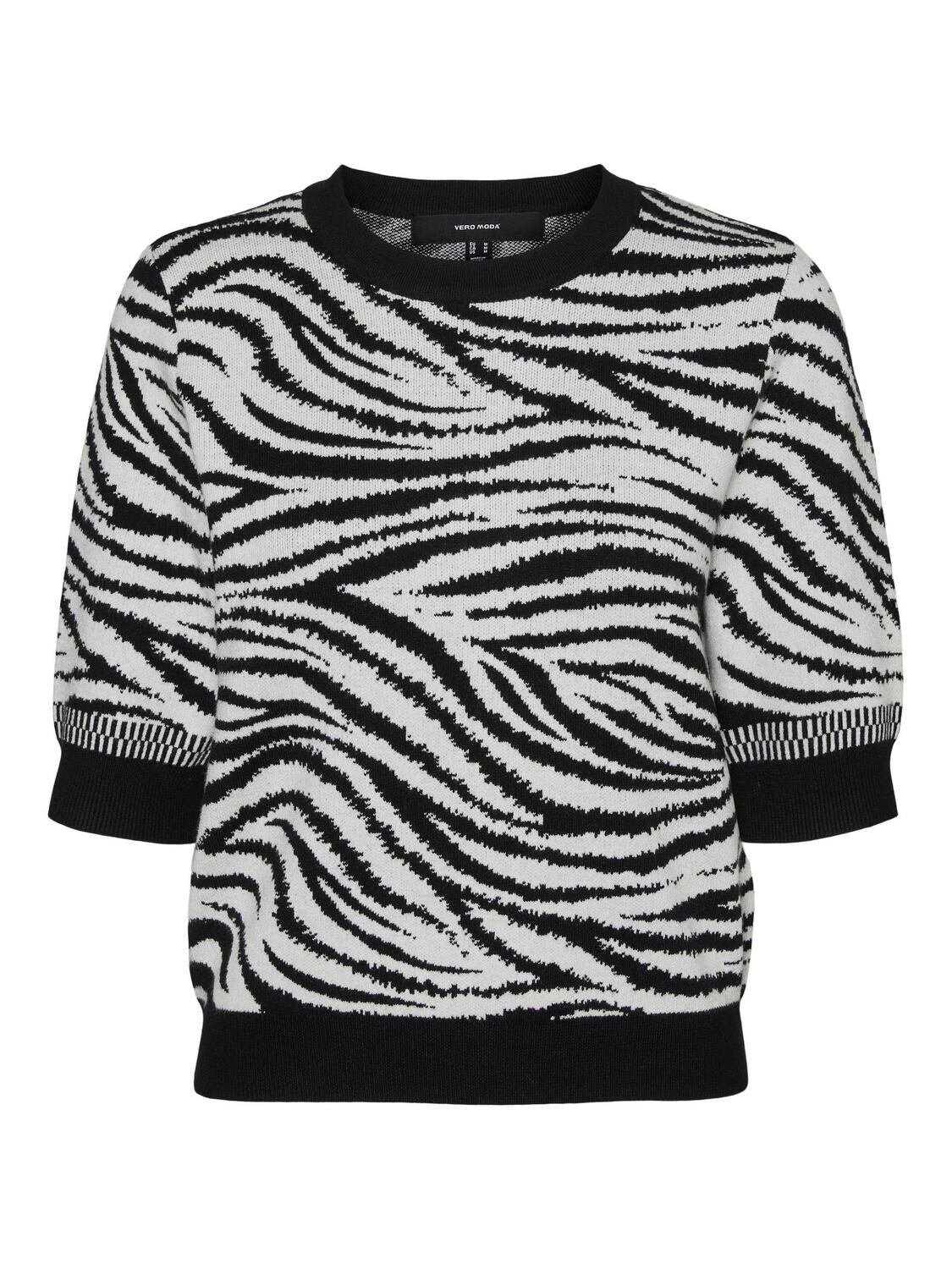 VMROE 2/4 O-NECK PULLOVER GA Black-W BIRCH