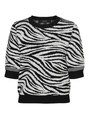 VMROE 2/4 O-NECK PULLOVER GA Black-W BIRCH