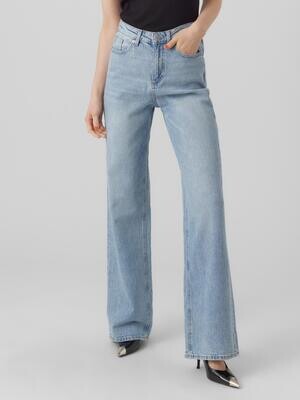 VMTESSA HR WIDE JEANS RA339 GA NOOS Light Blue Denim