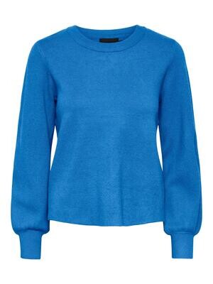 PCJENNA LS O-NECK KNIT NOOS BC French Blue