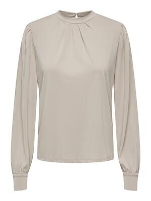 ONLFREE LIFE L/S MODAL HIGHNECK TOP JRS Pumice Stone