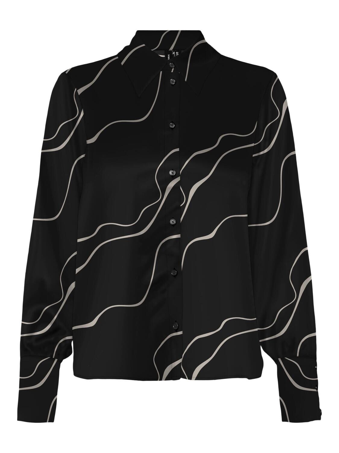 VMMERLE LS SHIRT WVN GA Black-Ragna