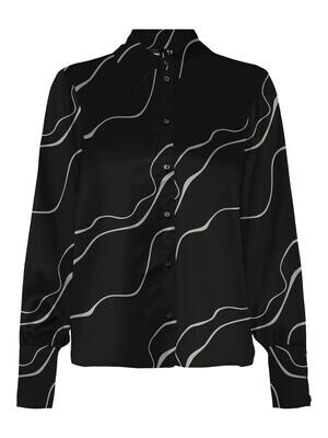 VMMERLE LS SHIRT WVN GA Black-Ragna