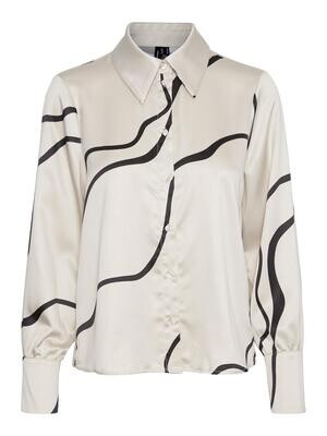 VMMERLE LS SHIRT WVN GA Pumice Stone/Ragna