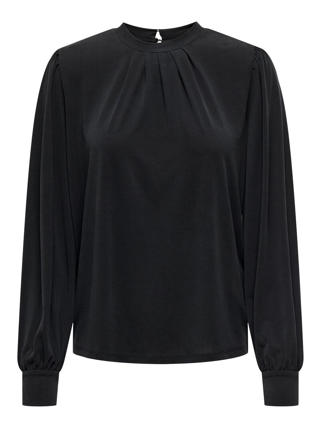 ONLFREE LIFE L/S MODAL HIGHNECK TOP JRS Black